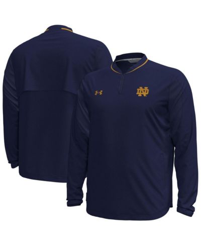 Мужская куртка Under Armour Navy Notre Dame Fighting Irish Motivate Long Sleeve Quarter-Zip