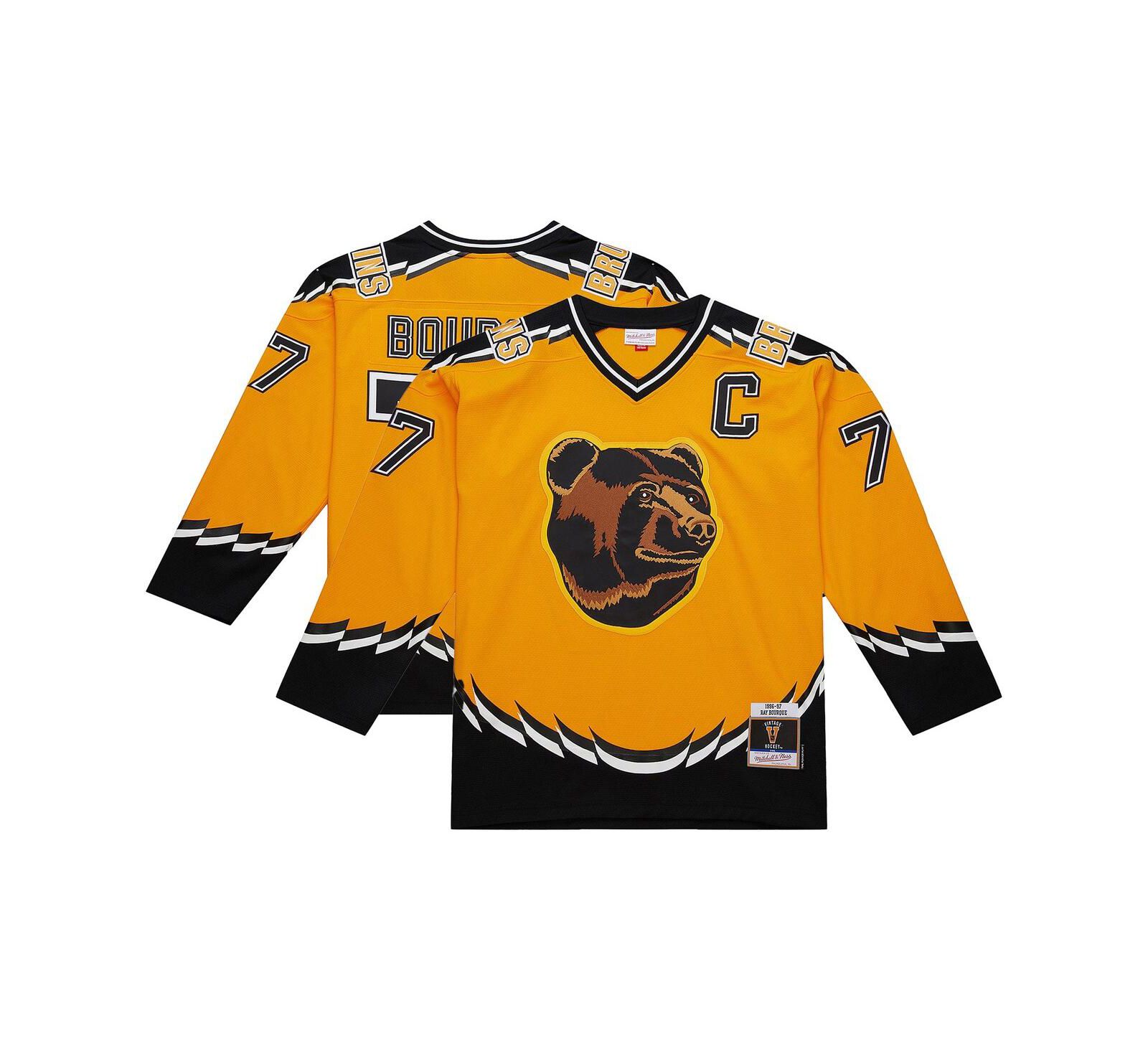 Мужская джерси Mitchell & Ness Ray Bourque Gold Boston Bruins Big & Tall 1996-97 Blue Line 2.0