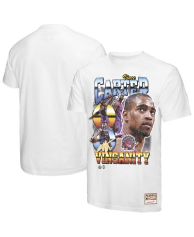 Мужская футболка Mitchell & Ness Vince Carter White Toronto Raptors Hardwood Classics Commemorative Player Collage