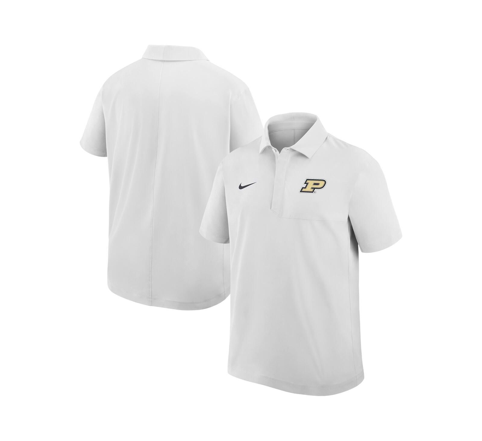 Мужская рубашка-поло Nike White Purdue Boilermakers Woven