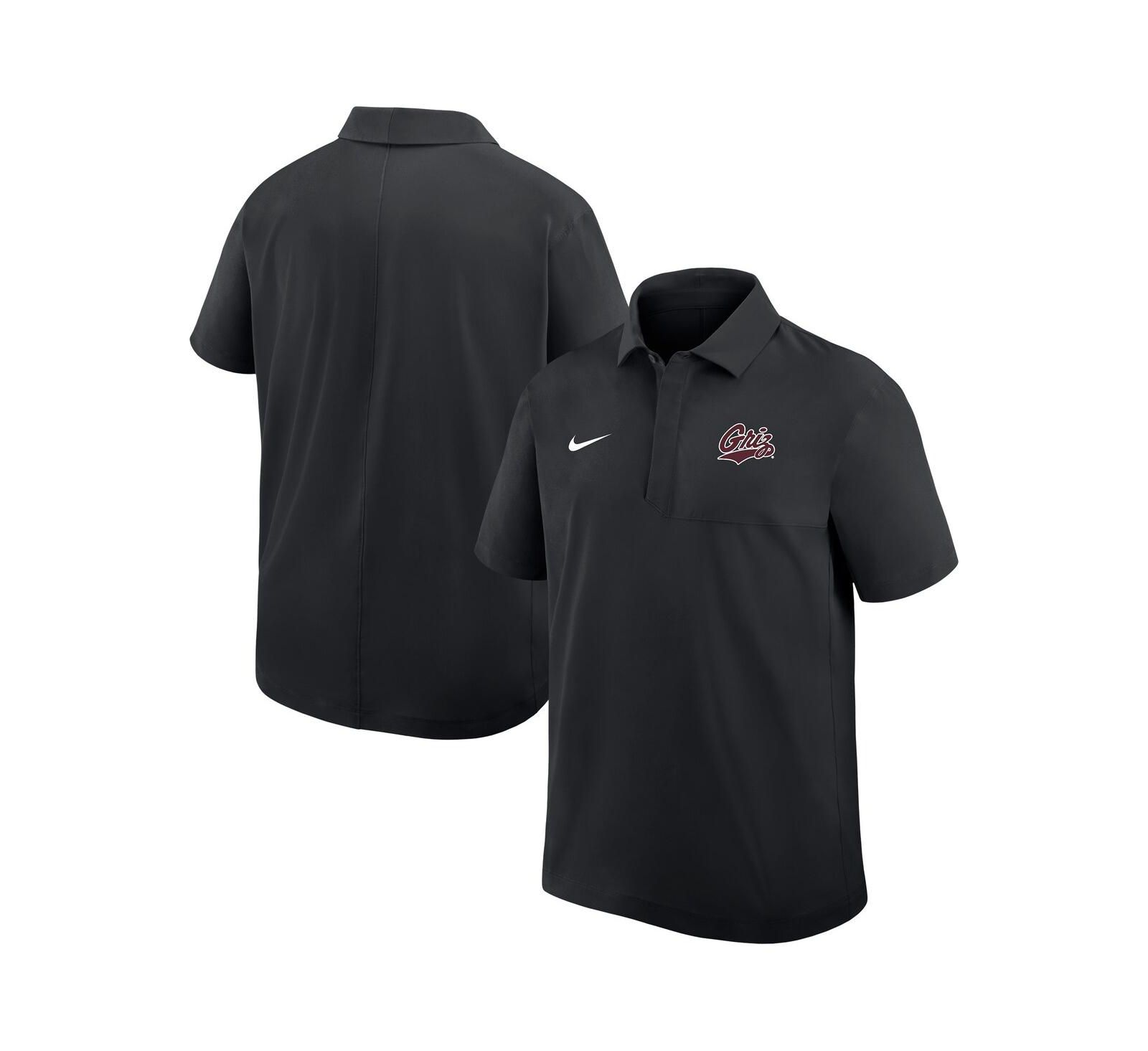Nike Men's Black Montana Grizzlies 2025 Sideline Dri-FIT Polo Shirt