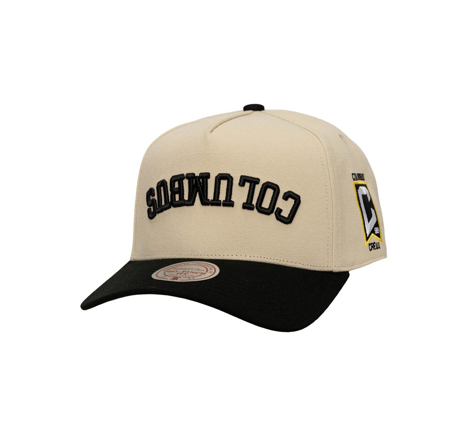 Мужская кепка Mitchell & Ness Columbus Crew Upside Down Pro Pinch Snapback, кремовый/черный