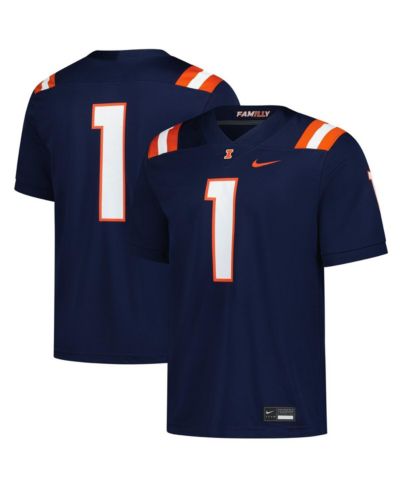 Мужская игровая джерси Nike Illinois Fighting Illini Untouchable Replica, Navy