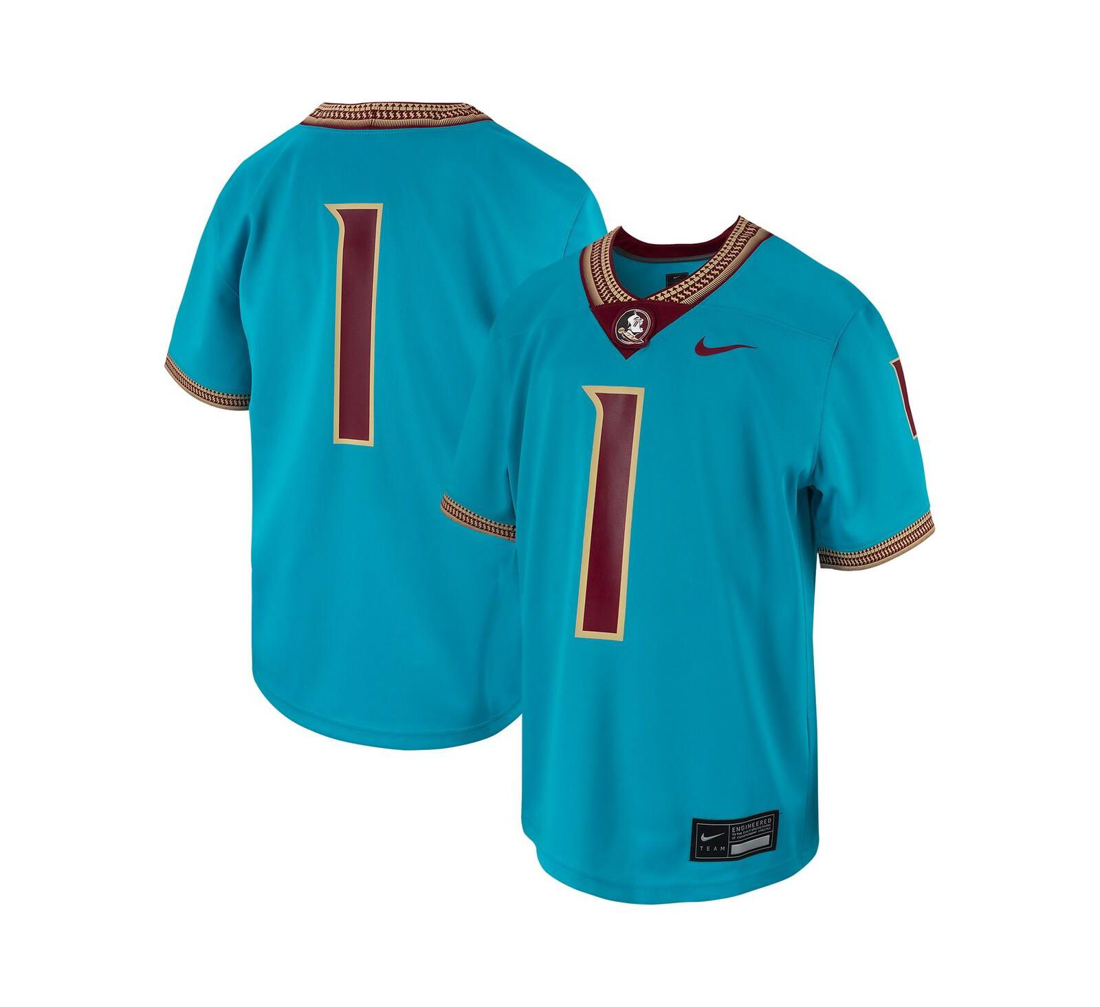 Детская реплика игровая джерси Nike Turquoise Florida State Seminoles Untouchable