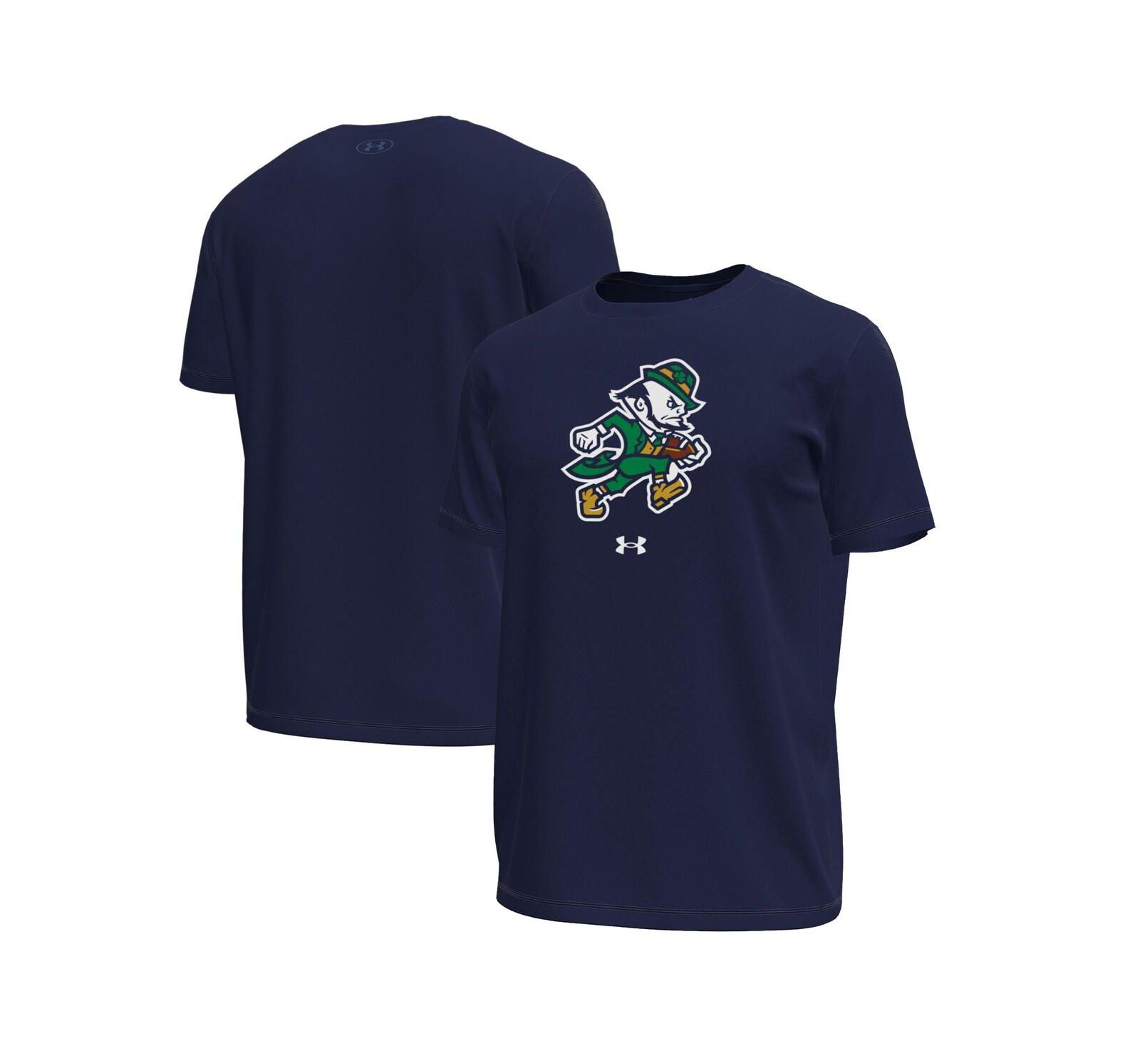 Under Armour Men's Navy Notre Dame Fighting Irish Sporting Leprechaun Tech Stretch T-Shirt