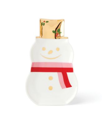 Kate Spade Be Jolly Snowman Candy Dish