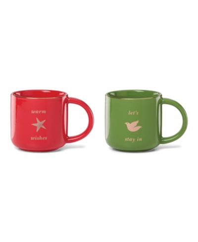 Kate Spade Be Jolly Warm Wishes Mugs, Set of 2