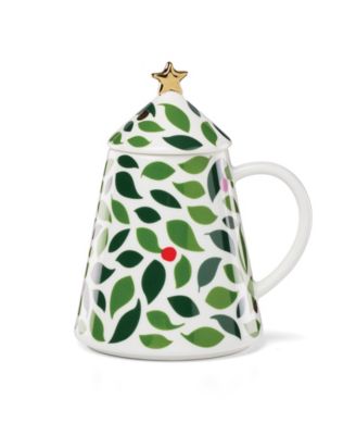 Kate Spade Evergreen Figural Tree Lidded Mug
