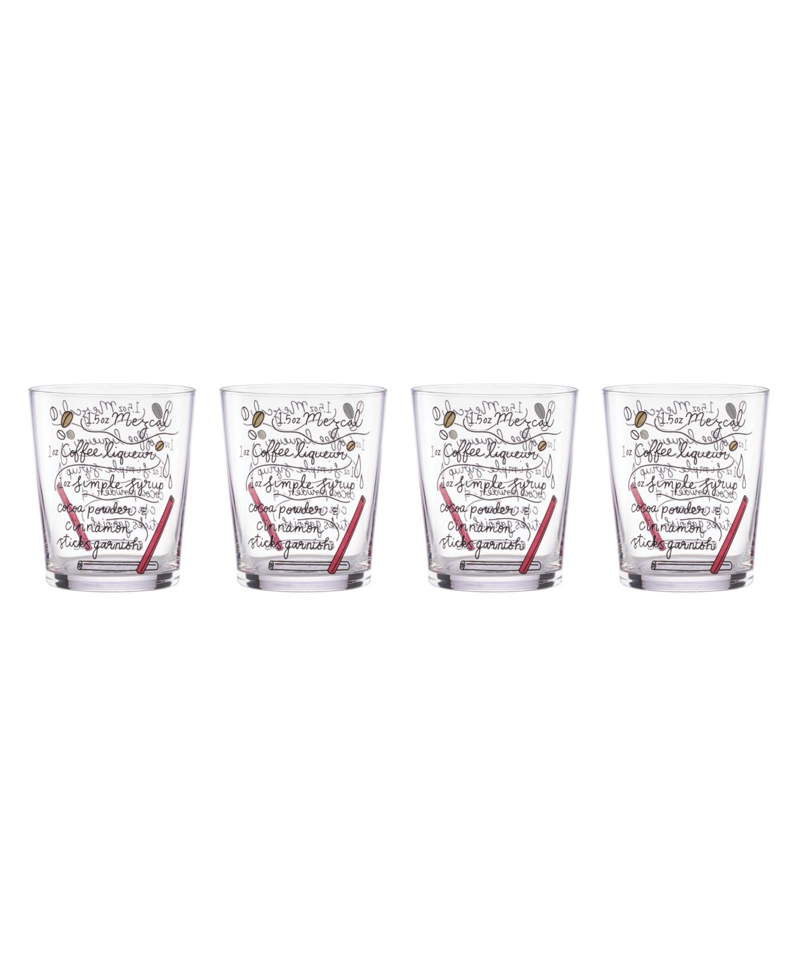 Kate Spade Make Merry Double Old Fashioned Glasses, Set of 4
