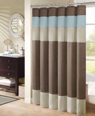Штора для душа Madison Park Amherst Faux Silk Pintuck, 72" x 84"