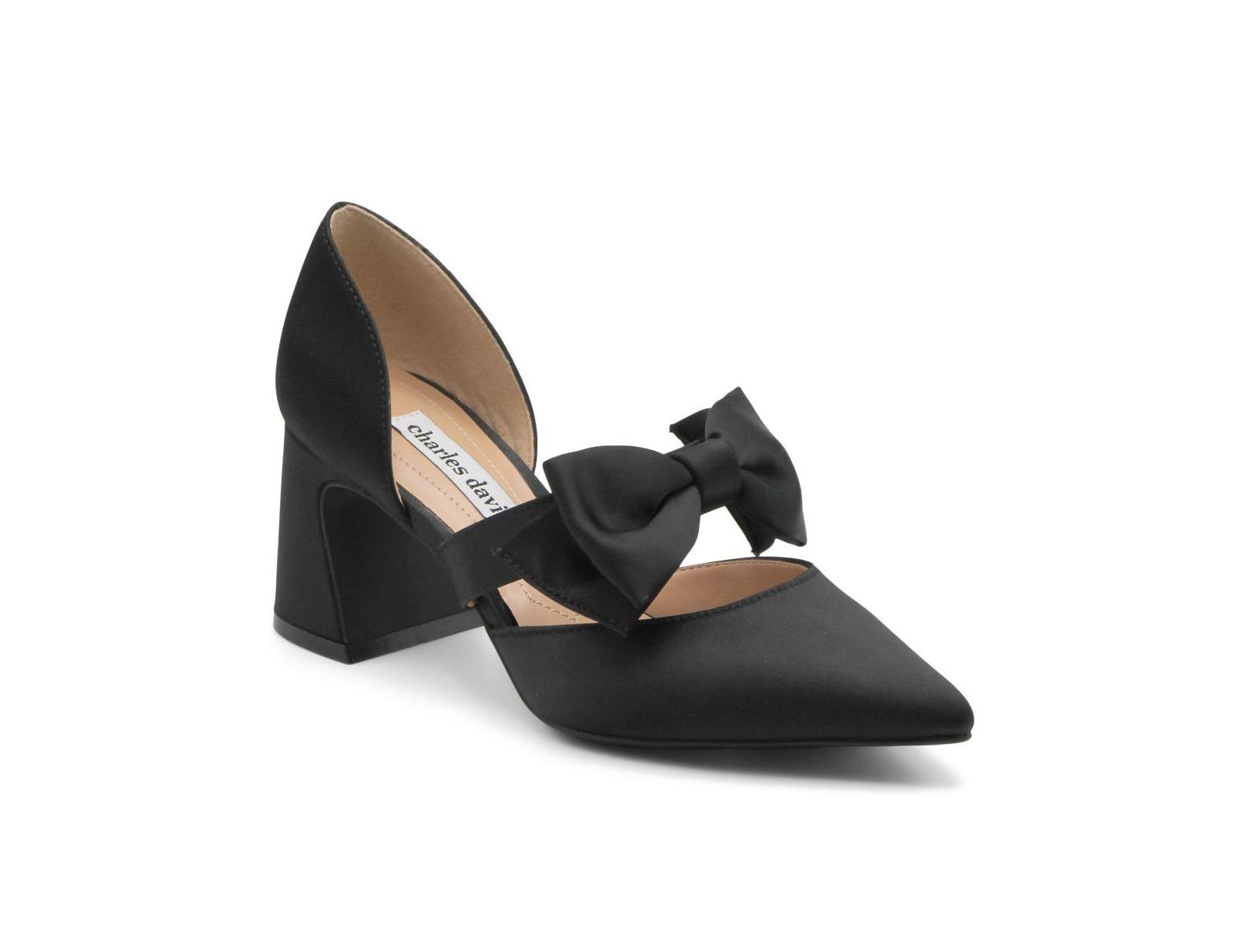 Charles David Womens Andre Chunky Heel Dress Bow