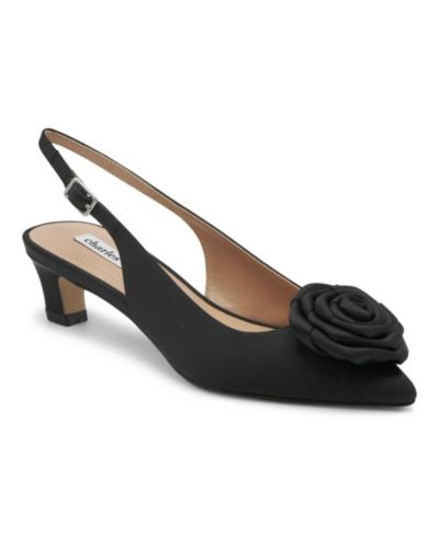 Charles David Womens Aleph Slingback Low Heel Rosette Dress