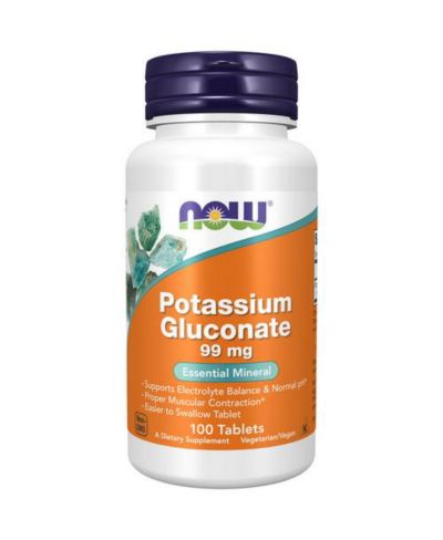 NOW Foods Potassium Gluconate ,99 mg ,100 Tabs