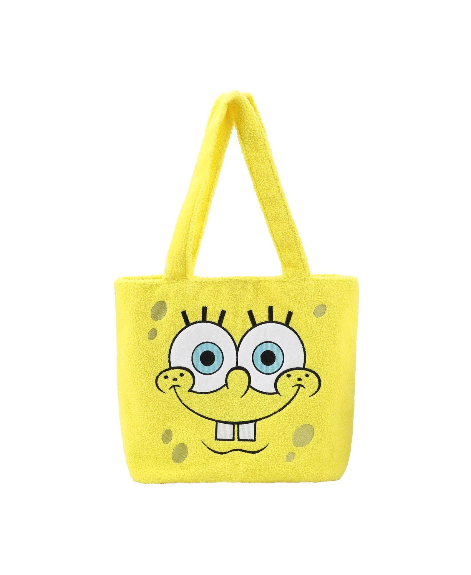 Spongebob Squarepants сумка тоут с лицом персонажа, желтая, 16"