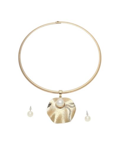 Набор украшений SOHI Gold Plated Pearl Jewellery Set