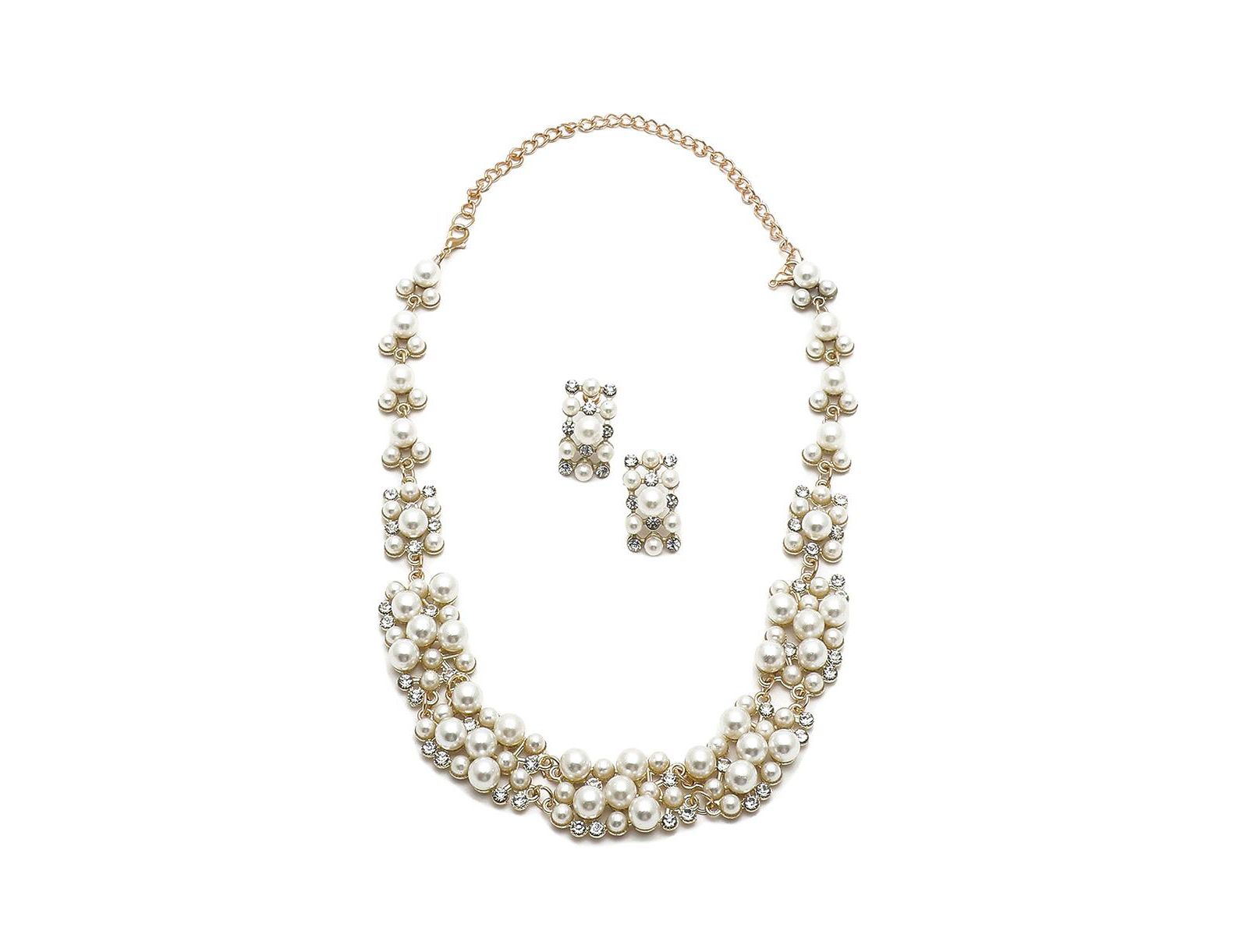 Колье и серьги SOHI Pearl Cluster для женщин