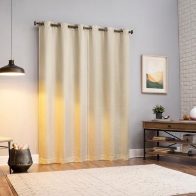 Sun Zero Servana Abstract Magnetic Closure 100% Blackout Grommet Curtain Panel Pair