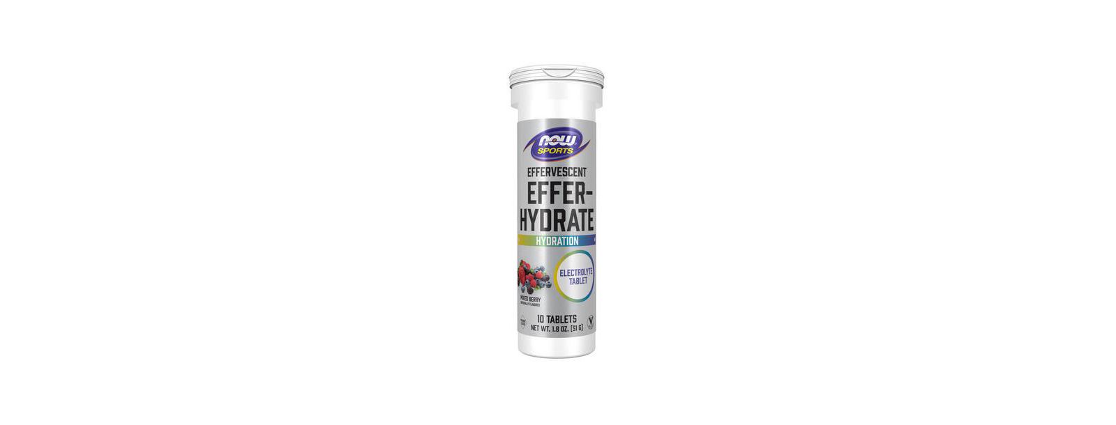 Шипучие таблетки NOW Foods Effer-Hydrate, вкус Mixed Berry, 10 шт