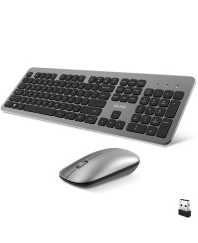 Delton K100 эргономичный беспроводной комплект клавиатура и мышь (DKMK100-WB)