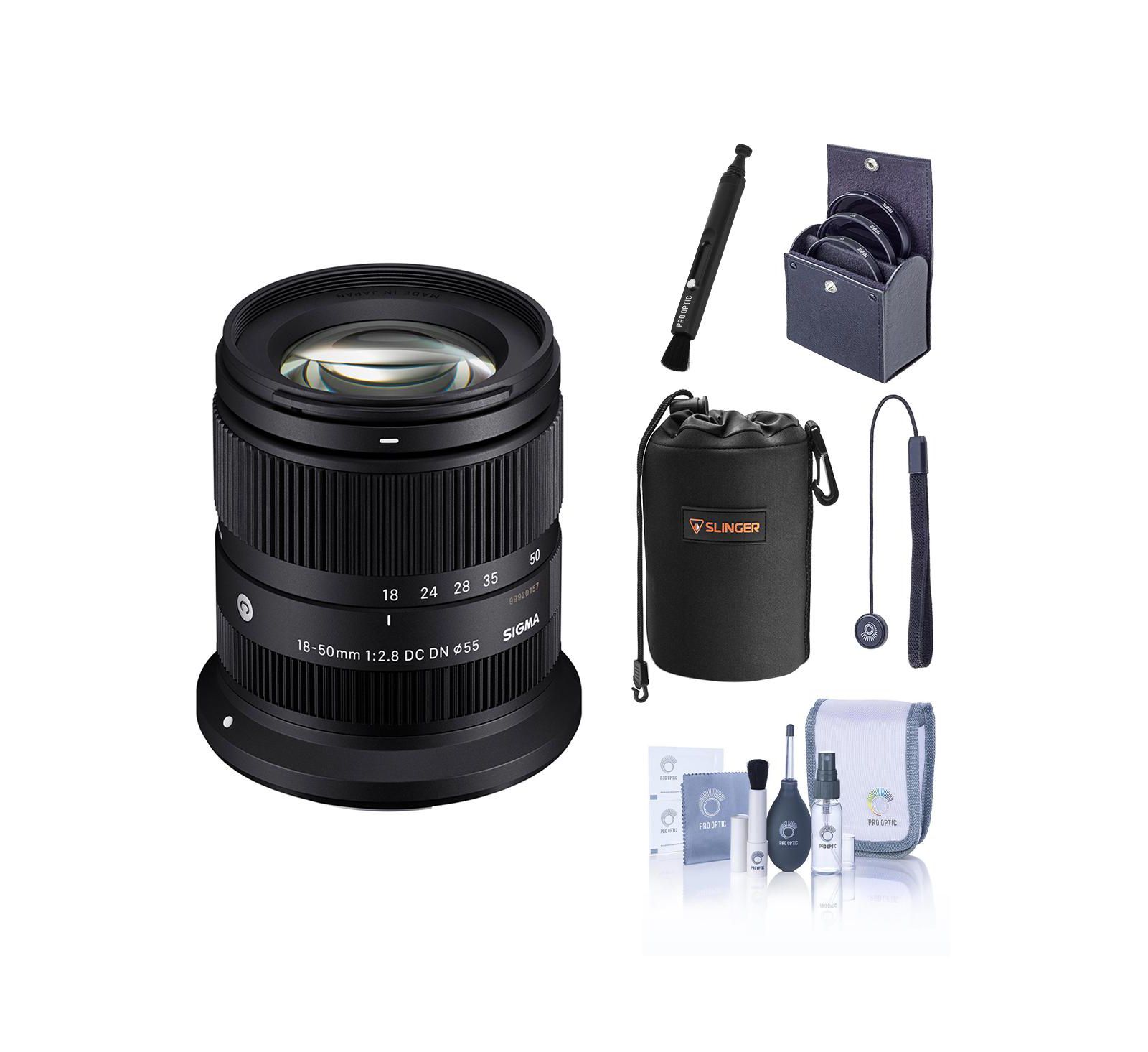 Объектив Sigma 18-50mm f/2.8 DC DN Contemporary для Canon RF, комплект с фильтром и чехлом