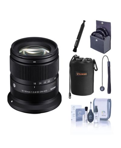 Объектив Sigma 18-50mm f/2.8 DC DN Contemporary для Canon RF, комплект с фильтром и чехлом
