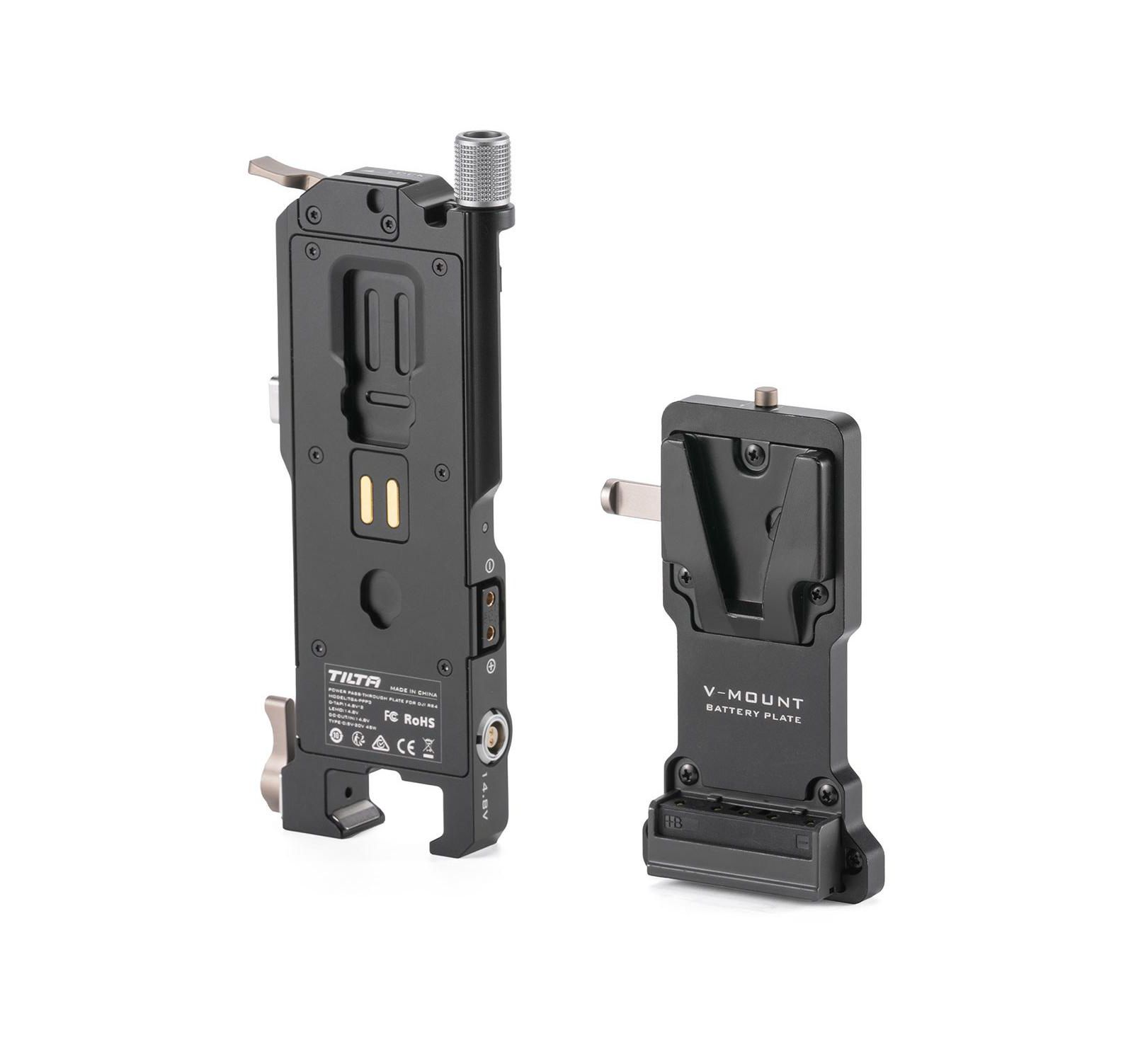 Tilta Battery Plate to Dji Rs 4 Power Pass-Through Plate Kit V-Mount Adapter for Dji Rs4/Rs3/Rs2
