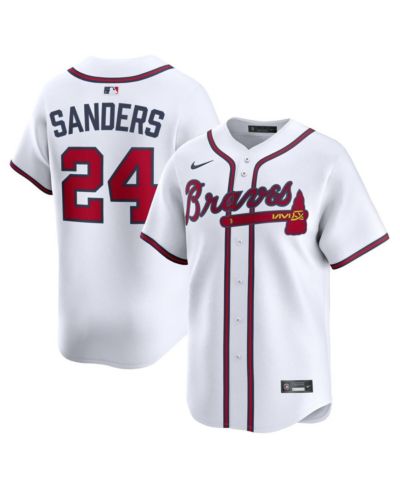 Мужская джерси Nike Deion Sanders White Atlanta Braves Limited Player