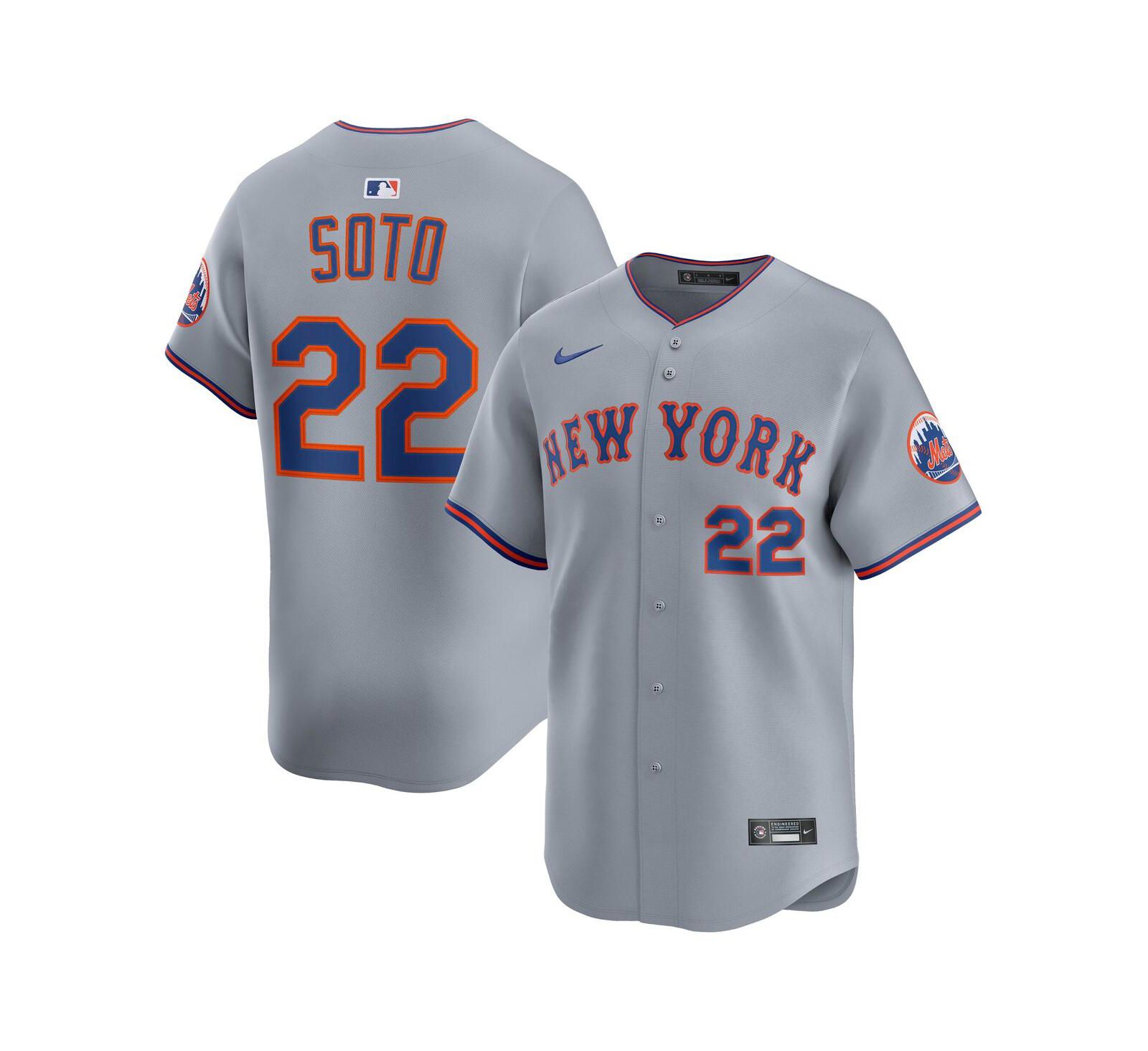Мужская джерси Nike Juan Soto New York Mets Road Limited Player