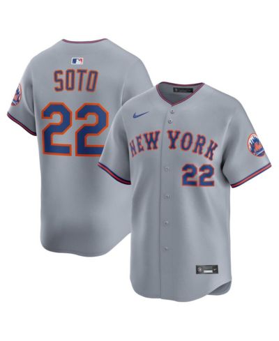 Nike Men's Juan Soto Gray New York Mets Road Limited Player Jersey