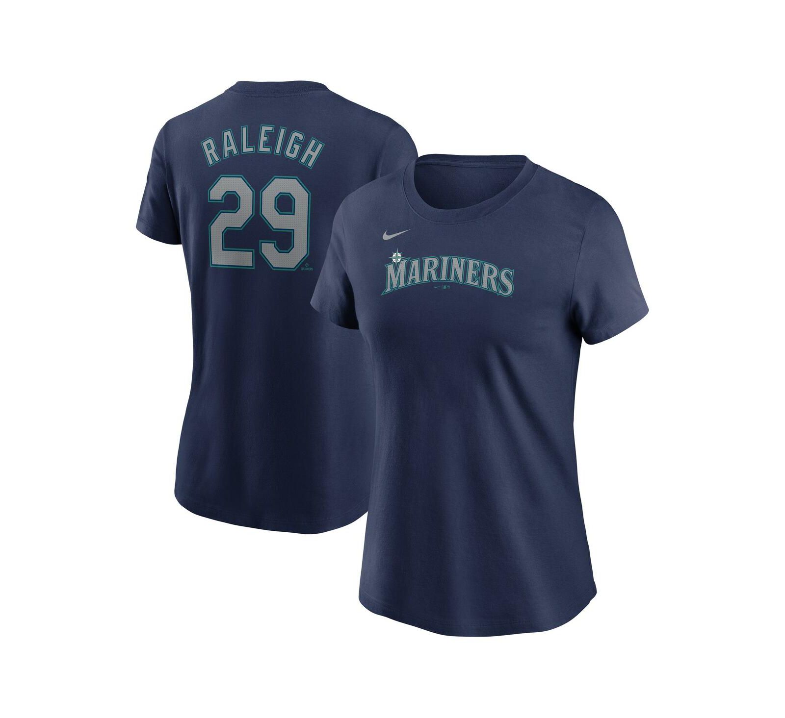 Nike Women's Cal Raleigh Navy Seattle Mariners Fuse Name & Number T-Shirt