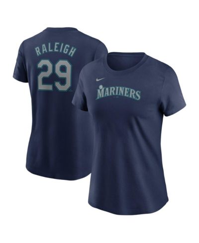Nike Женская футболка Cal Raleigh Seattle Mariners Fuse Navy
