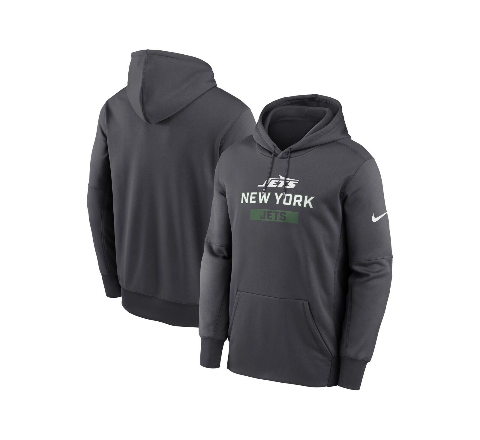 Мужское худи Nike New York Jets Toss Sweep, антрацитовый цвет