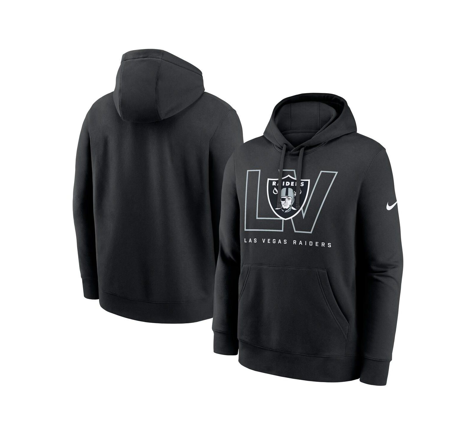 Nike Men's Black Las Vegas Raiders Busted Play Club Fleece Pullover Hoodie