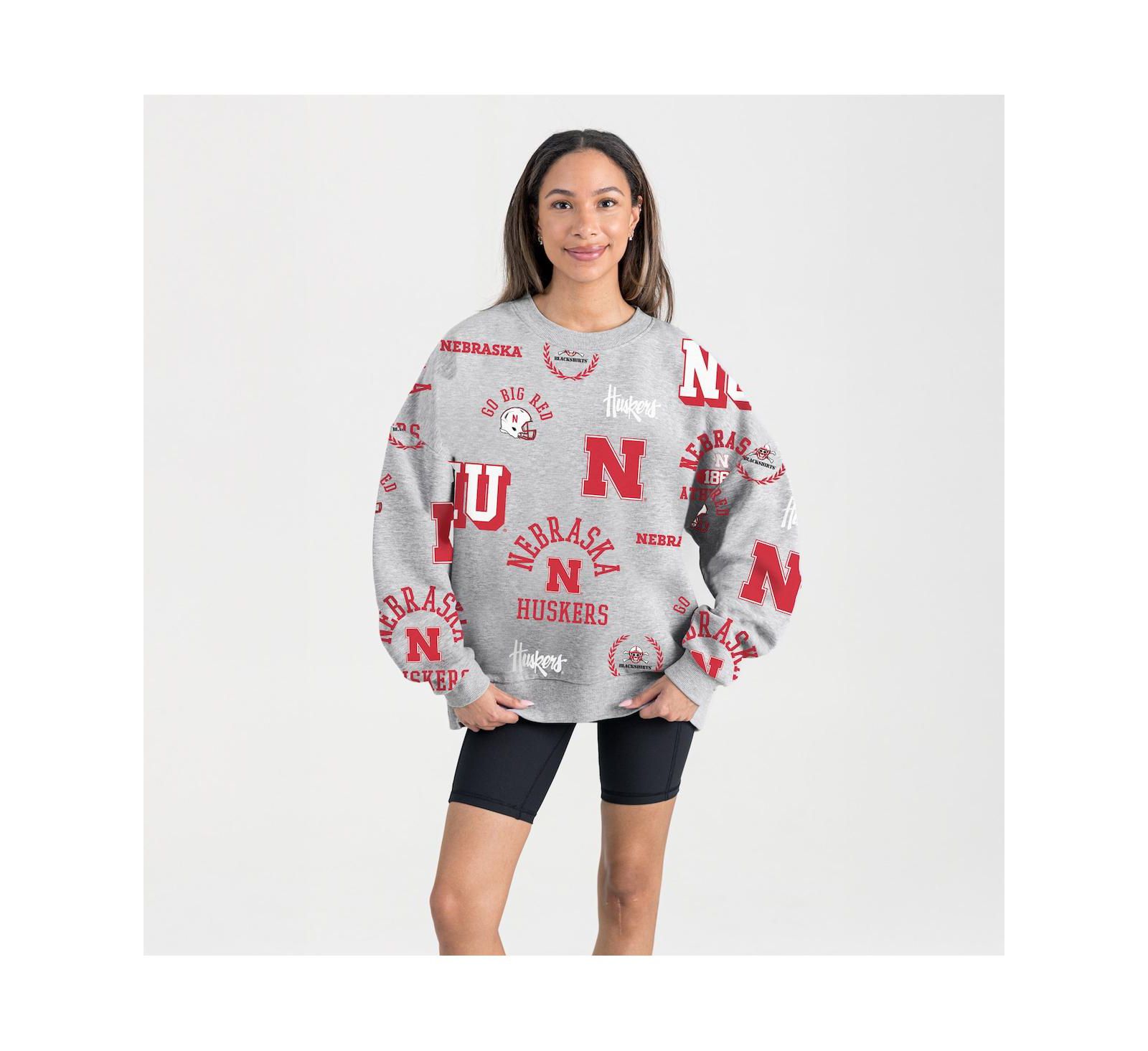 Gameday Couture Women's Gray Nebraska Huskers Always on Repeat Fleece Sweatshirt