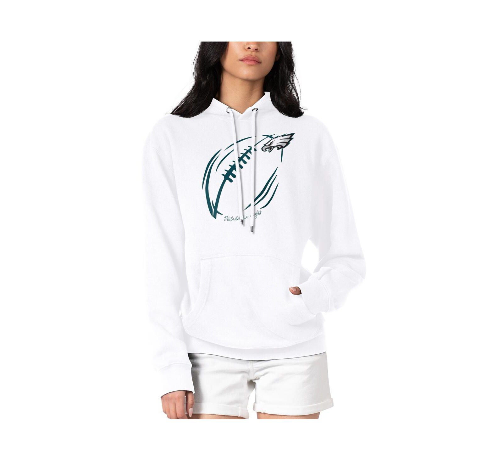 Женское худи G-III 4Her by Carl Banks White Philadelphia Eagles Fleece
