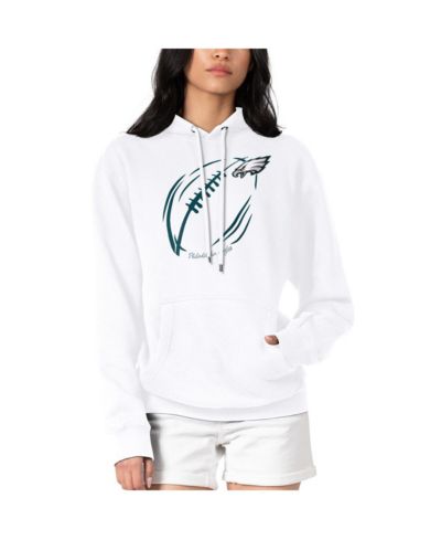 Женское худи G-III 4Her by Carl Banks White Philadelphia Eagles Fleece