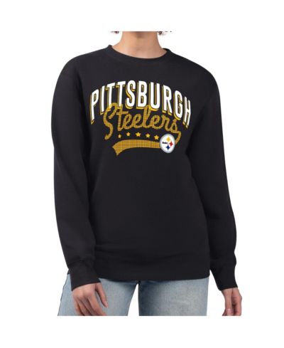 Свитшот G-III 4Her by Carl Banks Women's Black Pittsburgh Steelers Filigree Logo Graphic Fleece Pullover