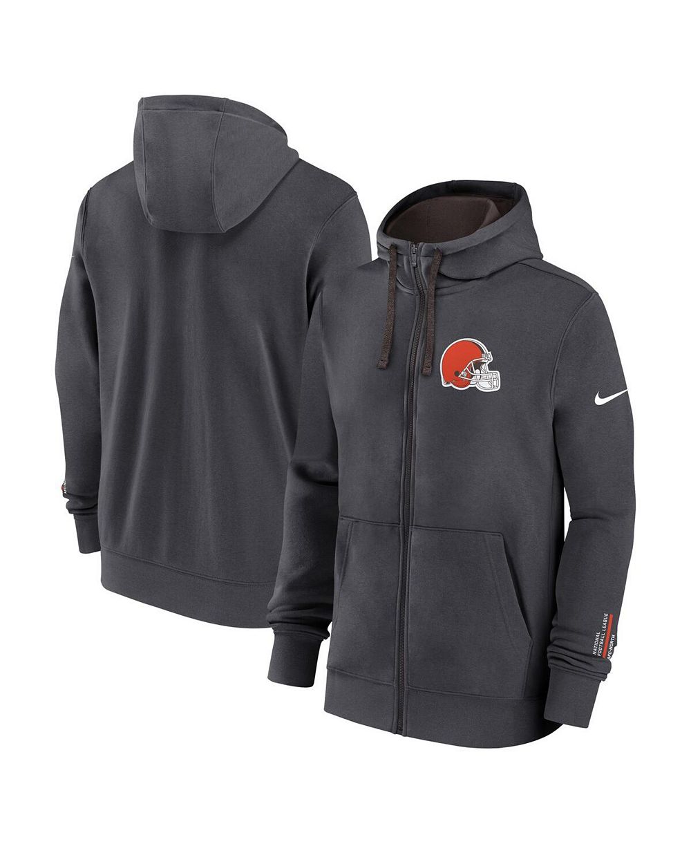 Nike Мужское худи Cleveland Browns Primetime Club Full-Zip, антрацит
