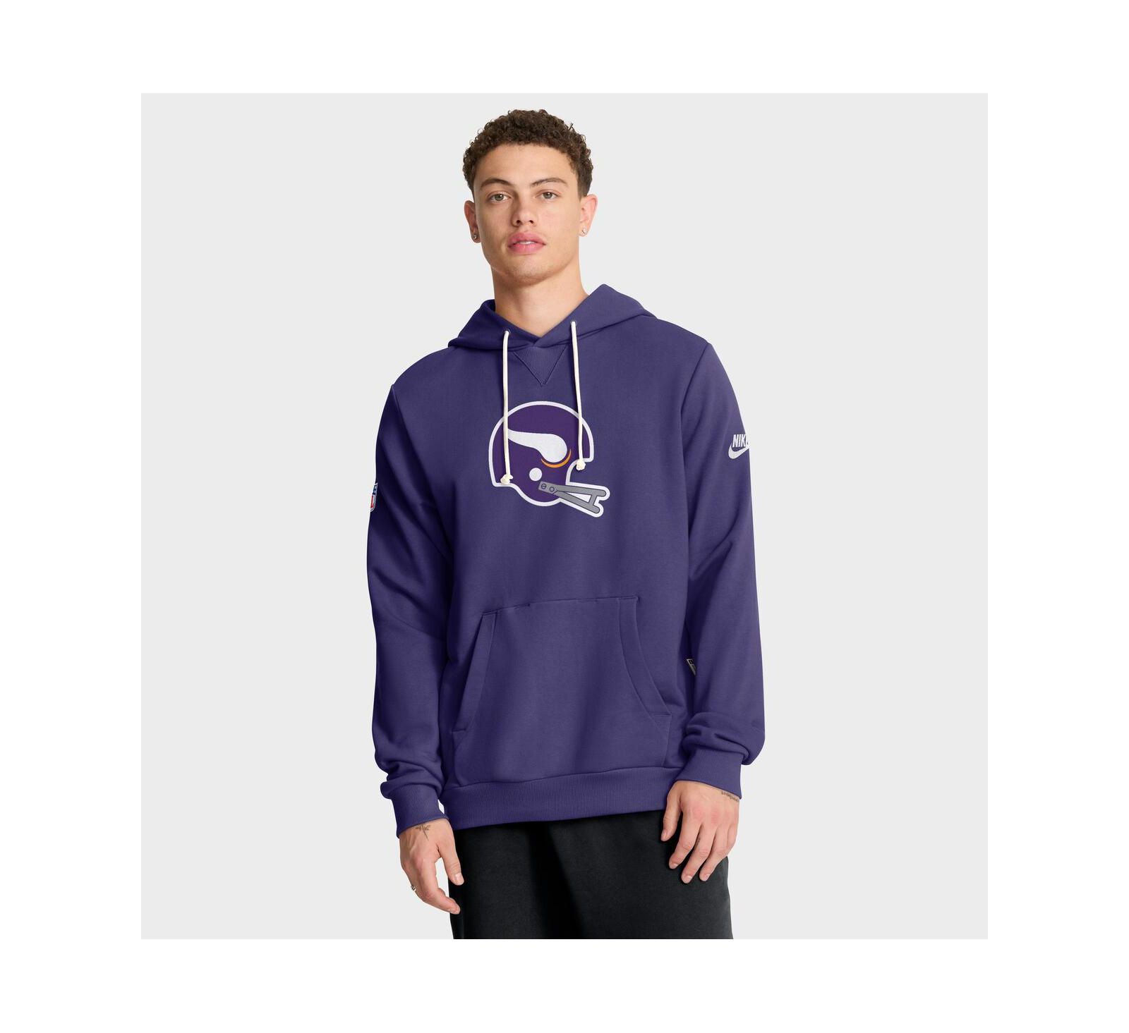 Мужское худи Nike Purple Minnesota Vikings Sideline Standard Issue Alt 2 Dri-FIT