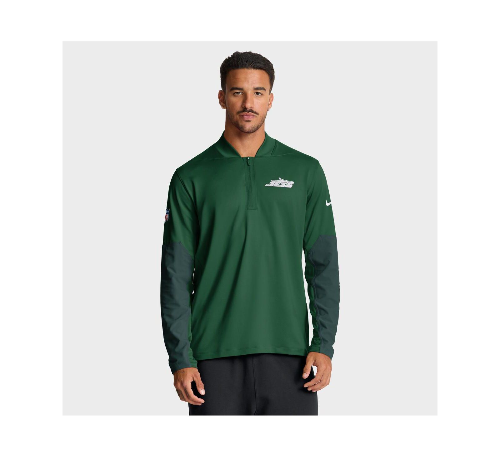 Мужское худи Nike New York Jets Sideline Dri-FIT Half-Zip Pullover