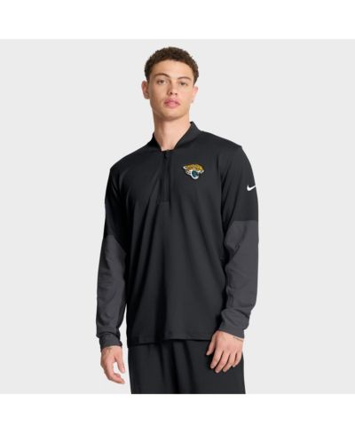 Nike Men's Black Jacksonville Jaguars Sideline Dri-FIT Half-Zip Pullover Hoodie