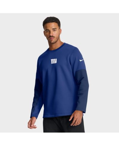 Nike Мужская футболка с длинным рукавом Royal New York Giants Sideline Coach Therma-FIT
