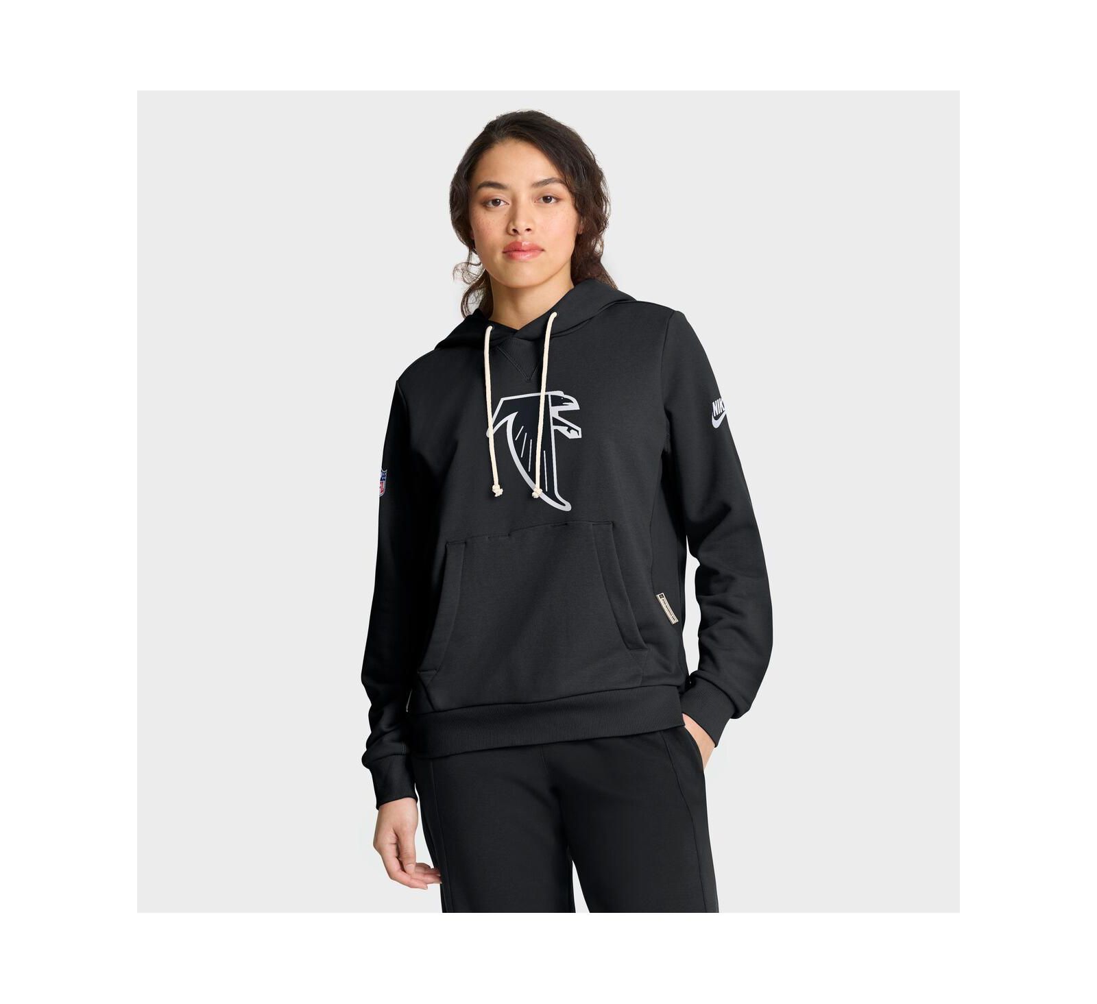 Nike Женская черная толстовка Nike Black Atlanta Falcons Throwback Sideline Standard Issue Dri-FIT Hoodie