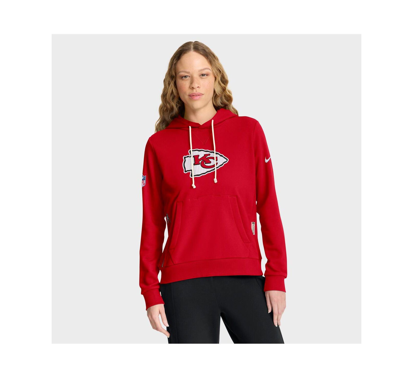 Женское худи Nike Dri-FIT, красное, Kansas City Chiefs Sideline Standard Issue
