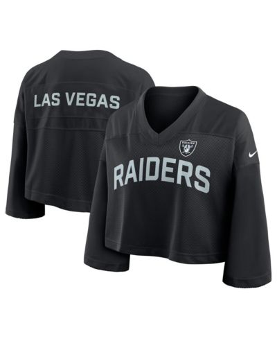 Женская джерси Nike Las Vegas Raiders Primetime Cropped Mesh Dri-FIT Black