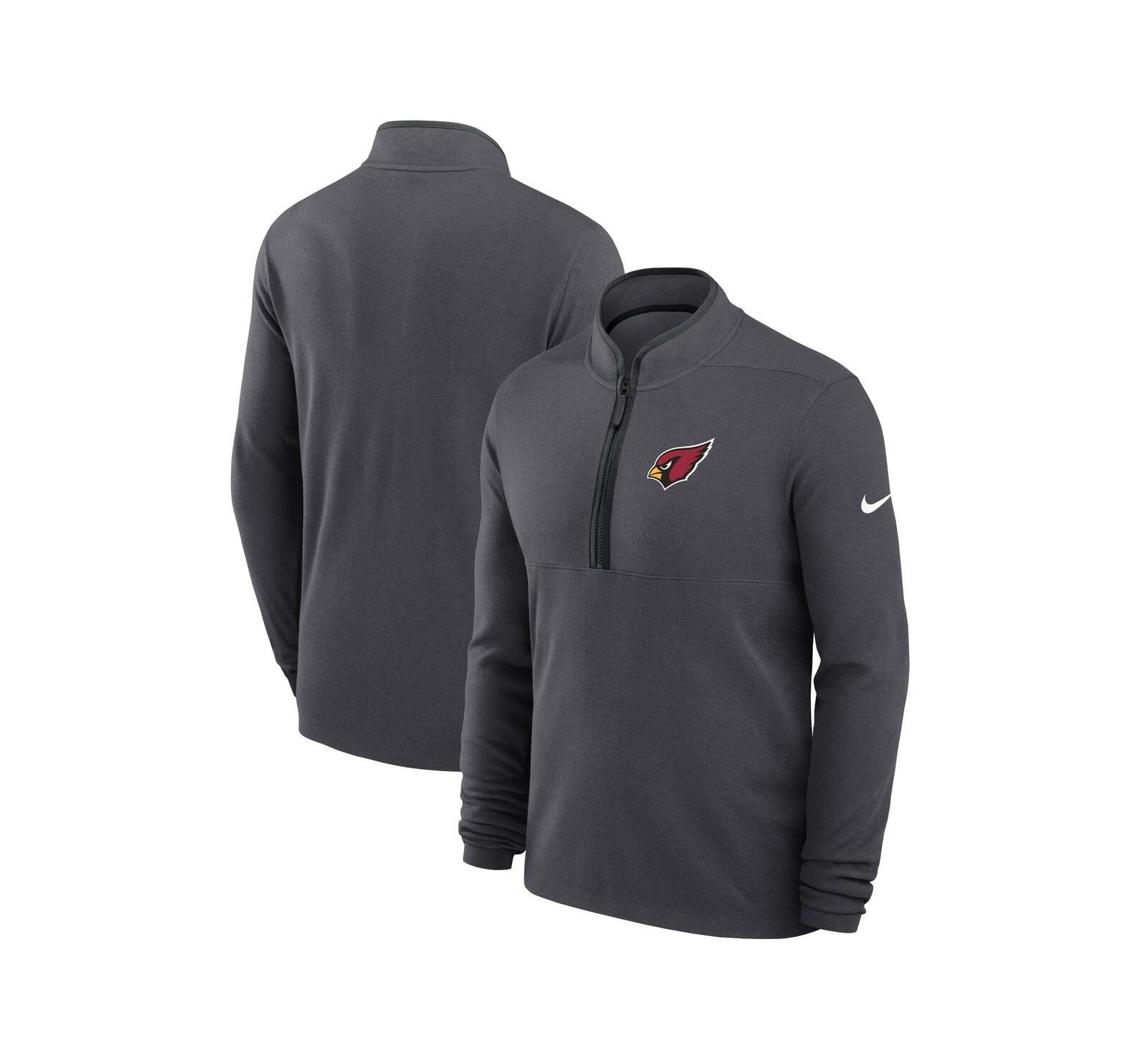 Nike Мужское худи-пуловер Nike Anthracite Arizona Cardinals Lightweight Victory Dri-FIT Half-Zip