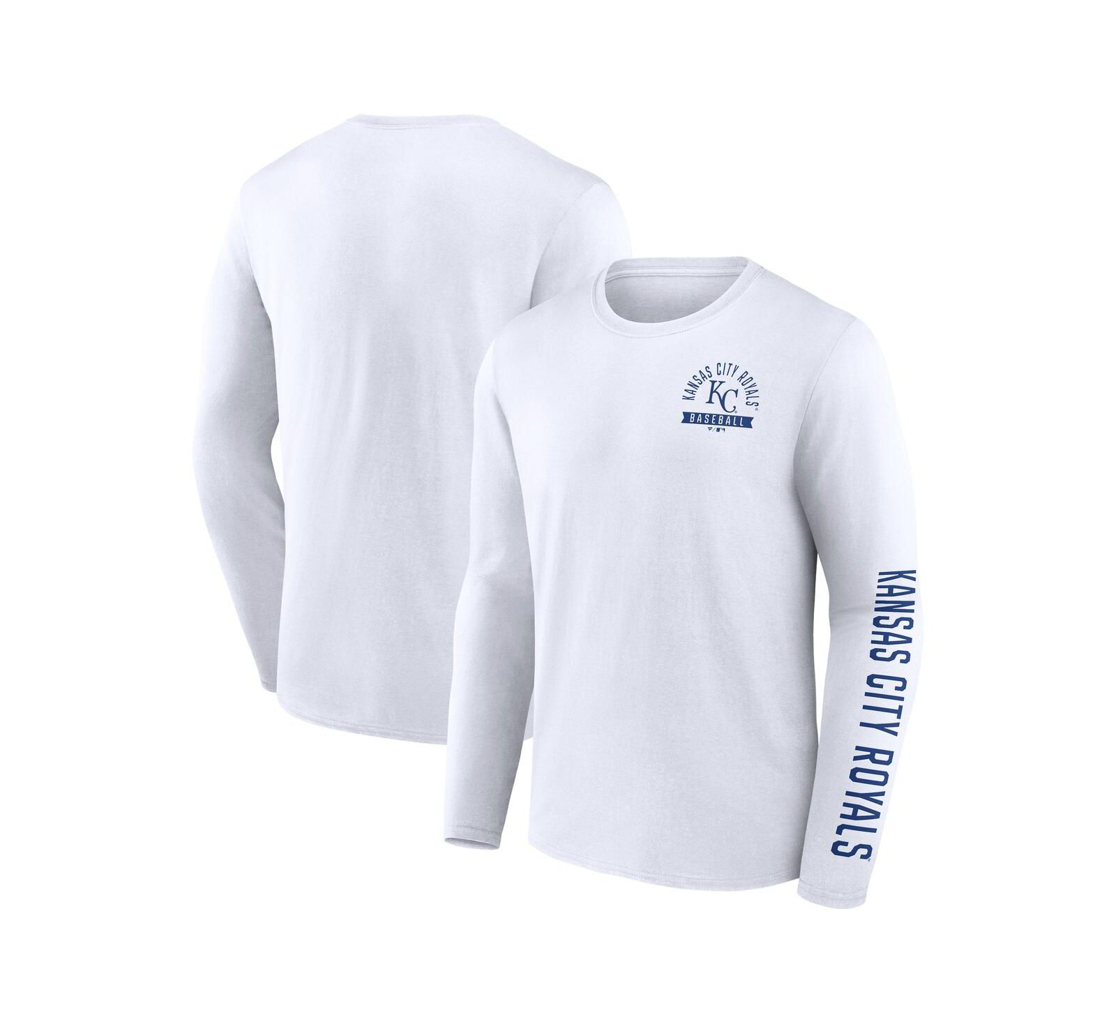 Мужская футболка Fanatics Kansas City Royals Press Box с длинным рукавом, белая