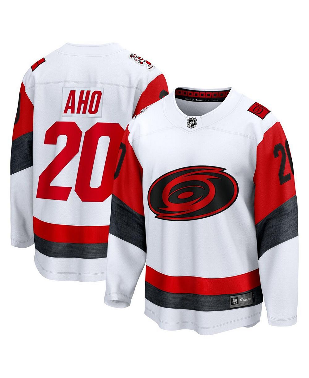 Мужская джерси Fanatics Sebastian Aho White Carolina Hurricanes Away Breakaway