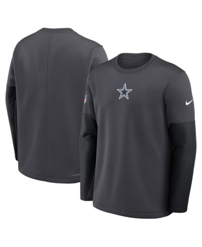 Мужская футболка Nike Anthracite Dallas Cowboys Sideline Coach Therma-FIT Long Sleeve
