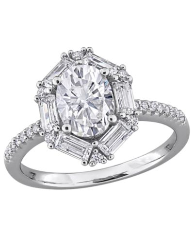 Кольцо Macy's Moissanite (2-1/4 ct. t.w.) Multi-Cluster из стерлингового серебра